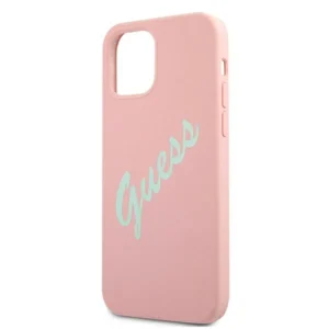 Guess GUHCP12MLSVSPG Silicone Vintage Hardcase iPhone 12/12 Pro - Afbeelding 4