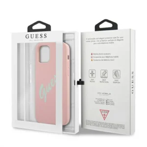 Guess GUHCP12MLSVSPG Silicone Vintage Hardcase iPhone 12/12 Pro - Afbeelding 6