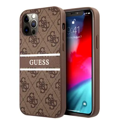 Guess HC PU 4G Stripe Case voor iPhone 12 Pro Max