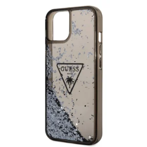 Guess Coque arrière rigide pour iPhone 14 & 15 Plus - Liquid Glitter - Translucide - Noir - Afbeelding 5