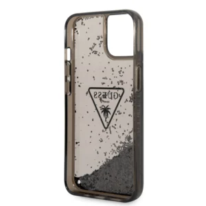 Guess Coque arrière rigide pour iPhone 14 & 15 Plus - Liquid Glitter - Translucide - Noir - Afbeelding 6