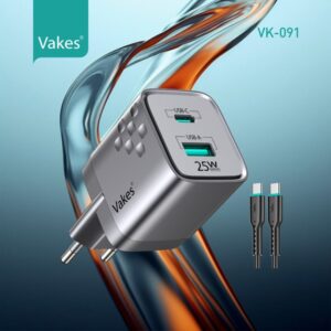 Thuislader 25W – USB-C + USB-A met C-naar-C kabel inbegrepen - Afbeelding 4