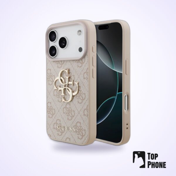 Guess Hardcase iPhone 17 Pro Max – Roze (4G PU Big Logo)