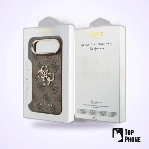Guess Hardcase iPhone 17 Air – Bruin (4G PU Big Logo Gold)