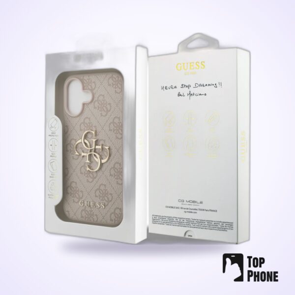 Guess Hardcase iPhone 17 – Roze (4G PU Big Logo)