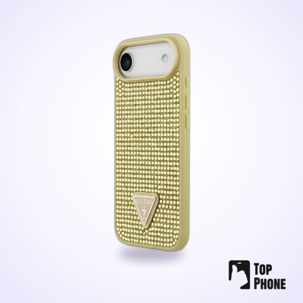 Guess Hardcase iPhone 17 Air – Goud (Rhinestone Triangle Logo)