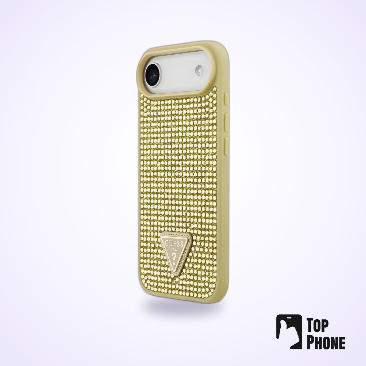 Guess Hardcase iPhone 17 Air – Goud (Rhinestone Triangle Logo)