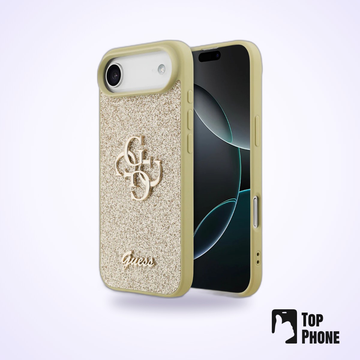 Guess Hardcase iPhone 17 Air – Goud (Fixed Glitter Big 4G)