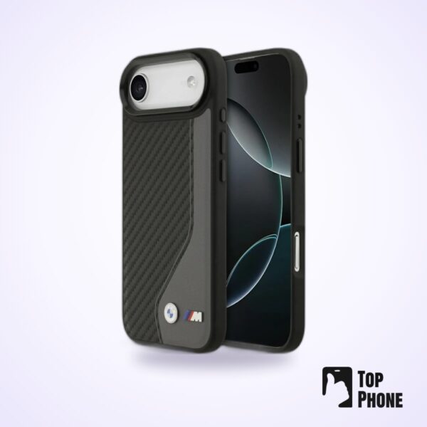 BMW M MagSafe Case iPhone 17 Air – Antraciet (Carbon Line & Logo)