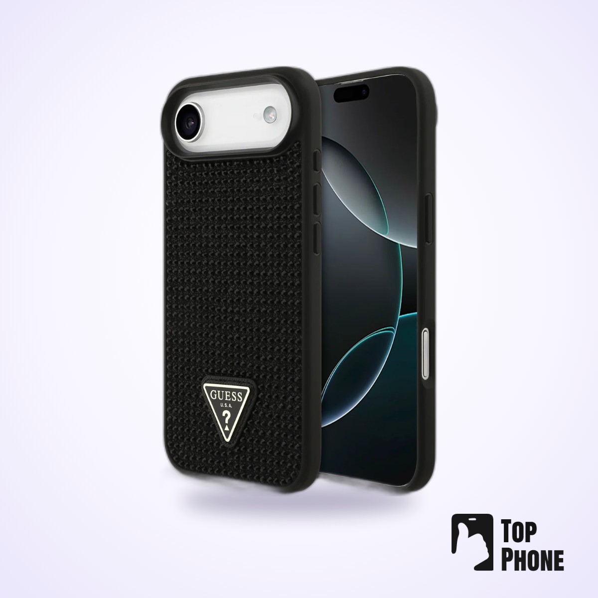 Guess Hardcase iPhone 17 Air – Zwart (Rhinestone Triangle Logo) - Afbeelding 2