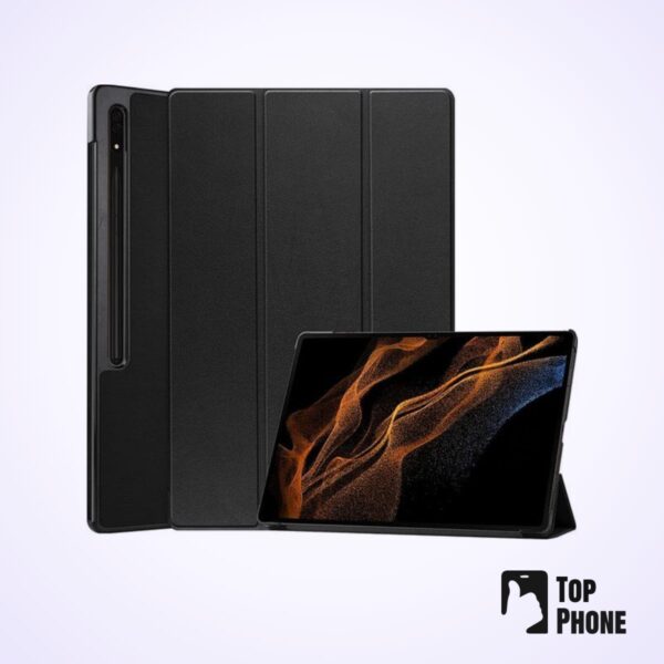 Silicone Smart Cover voor Samsung Tab S7/S8 - Zwart