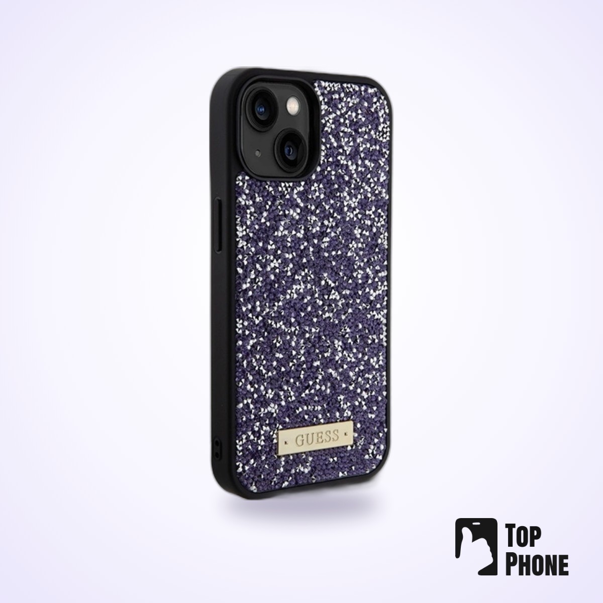 Guess Rhinestone Metal Logo Case voor iPhone 15/14/13 - Afbeelding 4