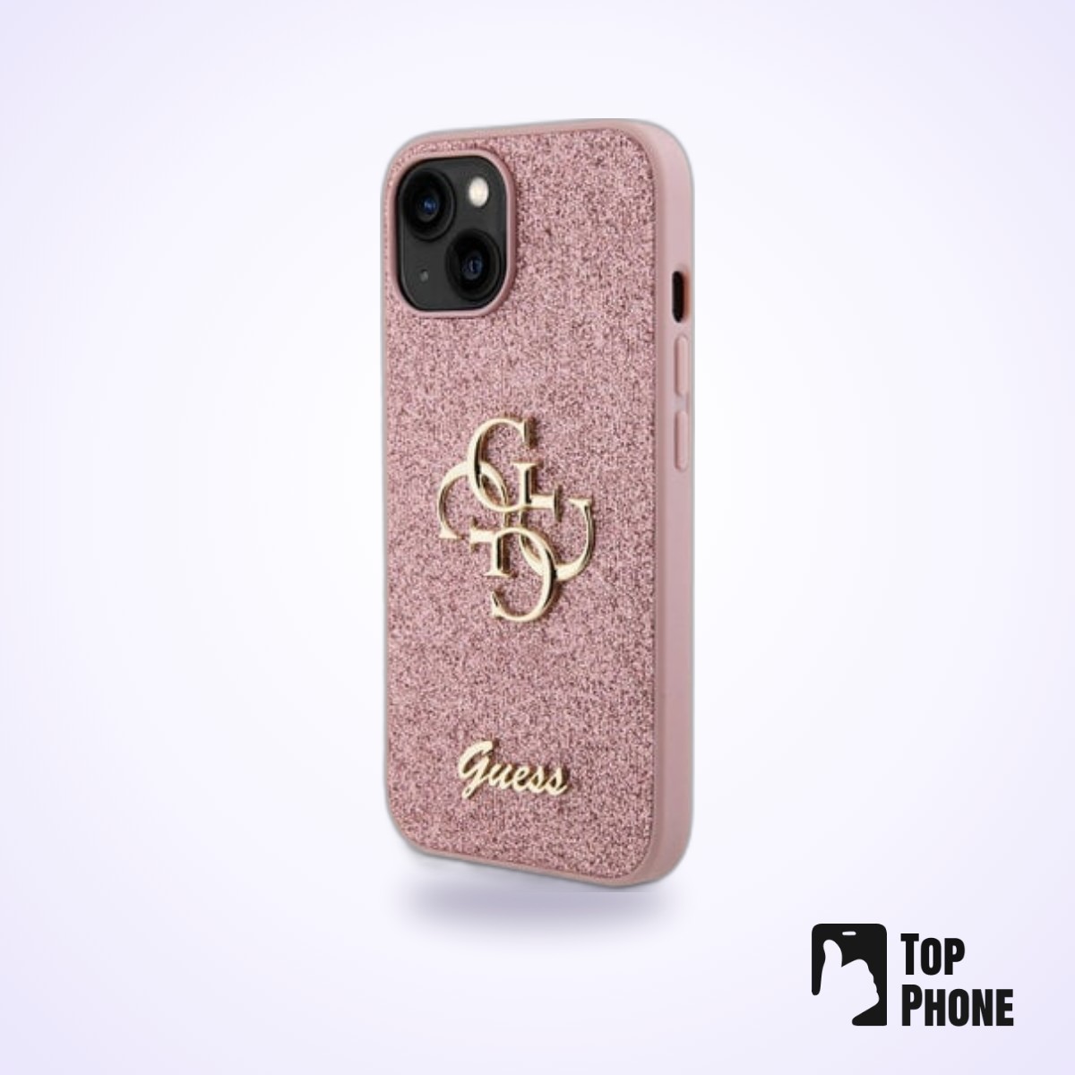 Guess Big 4G Glitter Case - Paars voor iPhone 15/14/13 - Afbeelding 2
