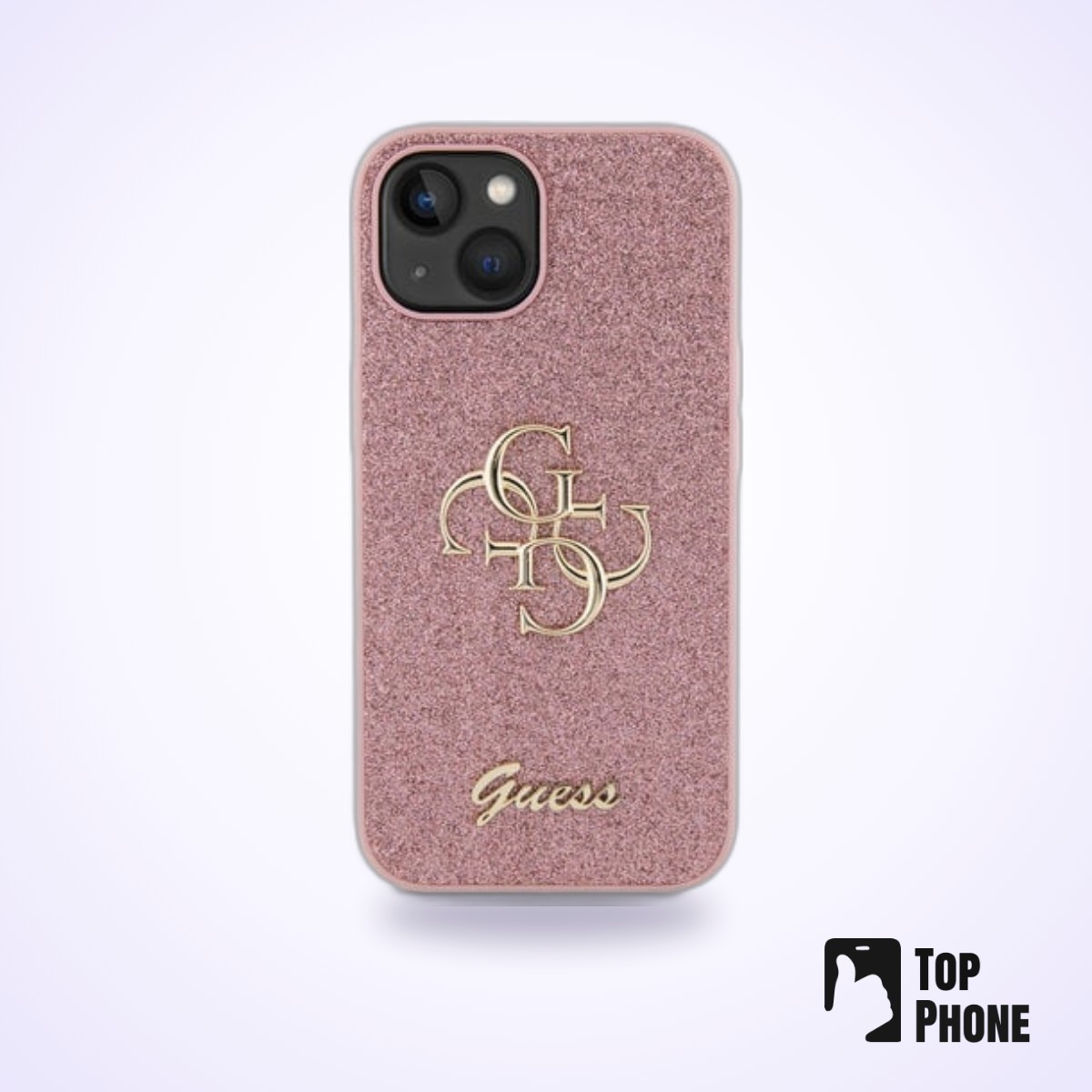 Guess Big 4G Glitter Case - Paars voor iPhone 15/14/13 - Afbeelding 3