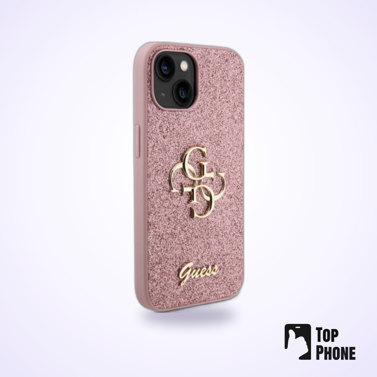 Guess Big 4G Glitter Case - Paars voor iPhone 15/14/13 - Afbeelding 4