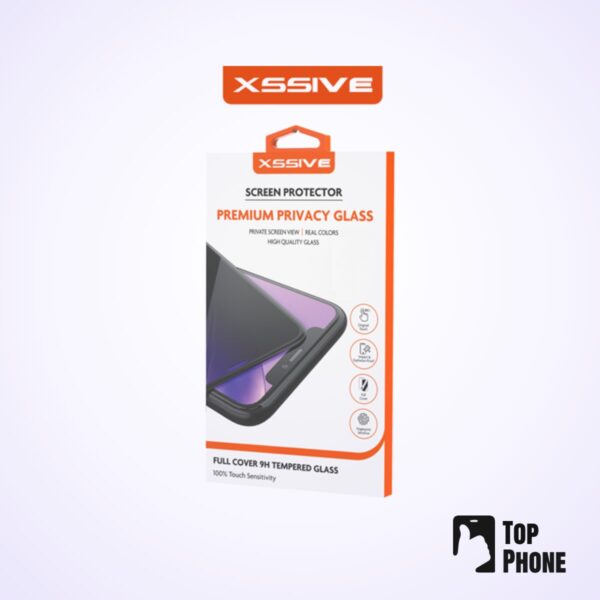 XSSIVE GoldLine Privacy Gehard Glas iPhone 14 Pro Max - Zwart