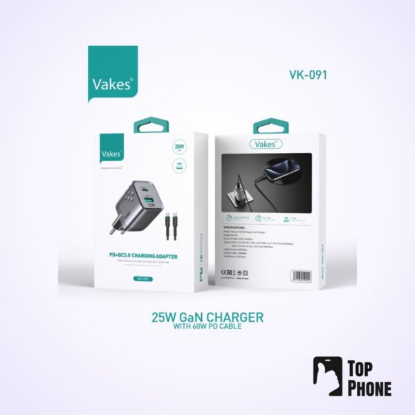 Thuislader 25W – USB-C + USB-A met C-naar-C kabel inbegrepen
